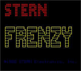Title screen of Frenzy on the Arcade.