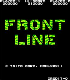 Title screen of Front Line on the Arcade.