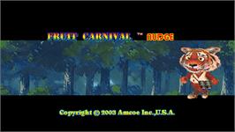 Title screen of Fruit Carnival Nudge on the Arcade.