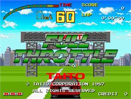 Title screen of Full Throttle on the Arcade.