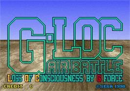 Title screen of G-LOC Air Battle on the Arcade.