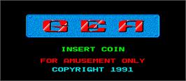 Title screen of G.E.A. on the Arcade.