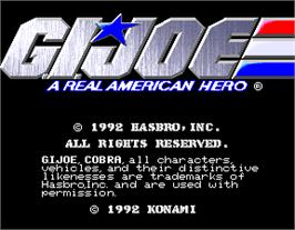 Title screen of G.I. Joe on the Arcade.