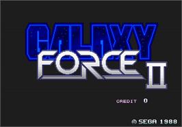 Title screen of Galaxy Force 2 on the Arcade.