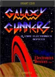 Title screen of Galaxy Gunners on the Arcade.