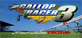 Title screen of Gallop Racer 3 on the Arcade.