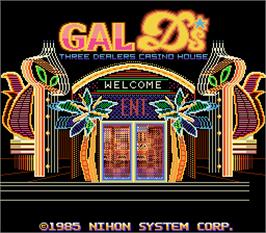 Title screen of Gals Ds - Three Dealers Casino House on the Arcade.