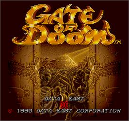 Title screen of Gate of Doom on the Arcade.
