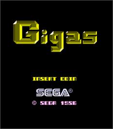Title screen of Gigas on the Arcade.