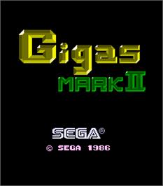 Title screen of Gigas Mark II on the Arcade.