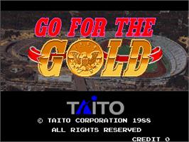 Title screen of Go For The Gold on the Arcade.