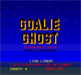 Title screen of Goalie Ghost on the Arcade.