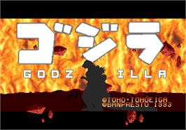 Title screen of Godzilla on the Arcade.