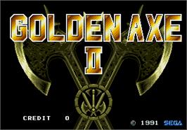 Title screen of Golden Axe II on the Arcade.