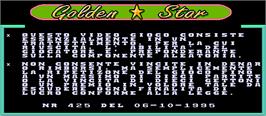 Title screen of Golden Star on the Arcade.