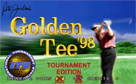 Title screen of Golden Tee '98 Tournament on the Arcade.