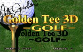 Title screen of Golden Tee 3D Golf on the Arcade.