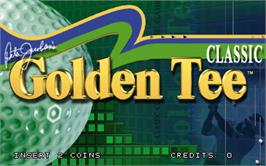 Title screen of Golden Tee Classic on the Arcade.