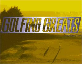 Title screen of Golfing Greats on the Arcade.