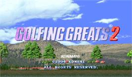 Title screen of Golfing Greats 2 on the Arcade.