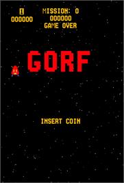 Title screen of Gorf on the Arcade.