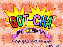 Title screen of Got-cha Mini Game Festival on the Arcade.