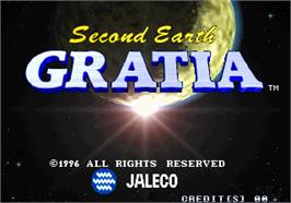 Title screen of Gratia - Second Earth on the Arcade.