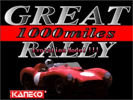 Title screen of Great 1000 Miles Rally: Evolution Model!!! on the Arcade.