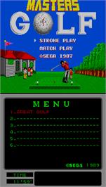Title screen of Great Golf on the Arcade.