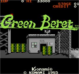 Title screen of Green Beret on the Arcade.