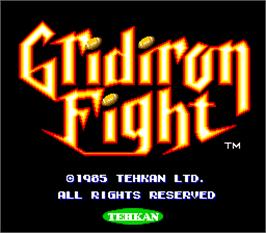 Title screen of Gridiron Fight on the Arcade.