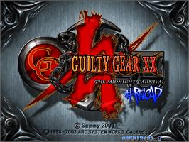 Title screen of Guilty Gear XX #Reload on the Arcade.