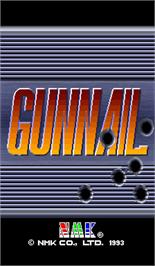 Title screen of GunNail on the Arcade.