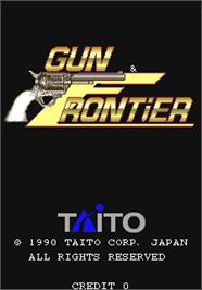 Title screen of Gun & Frontier on the Arcade.
