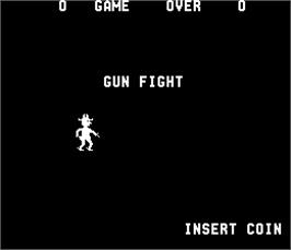 Title screen of Gun Fight on the Arcade.