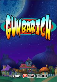 Title screen of Gunbarich on the Arcade.
