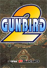 Title screen of Gunbird 2 on the Arcade.