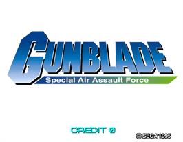 Title screen of Gunblade NY on the Arcade.