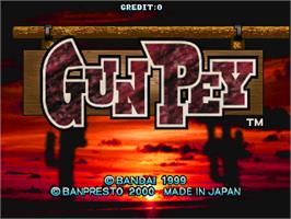 Title screen of Gunpey on the Arcade.