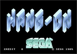 Title screen of Hang-On on the Arcade.