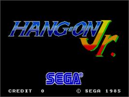 Title screen of Hang-On Jr. on the Arcade.