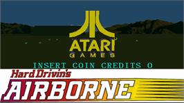 Title screen of Hard Drivin's Airborne on the Arcade.