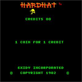 Title screen of Hard Hat on the Arcade.