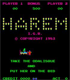 Title screen of Harem on the Arcade.