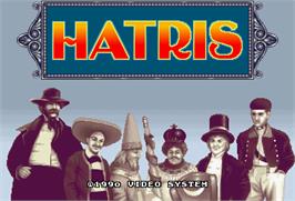 Title screen of Hatris on the Arcade.