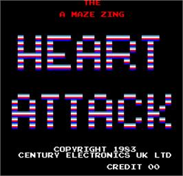 Title screen of Heart Attack on the Arcade.