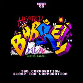 Title screen of Heated Barrel on the Arcade.