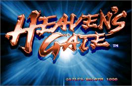 Title screen of Heaven's Gate on the Arcade.