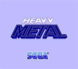 Title screen of Heavy Metal on the Arcade.