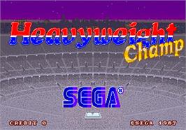 Title screen of Heavyweight Champ on the Arcade.
